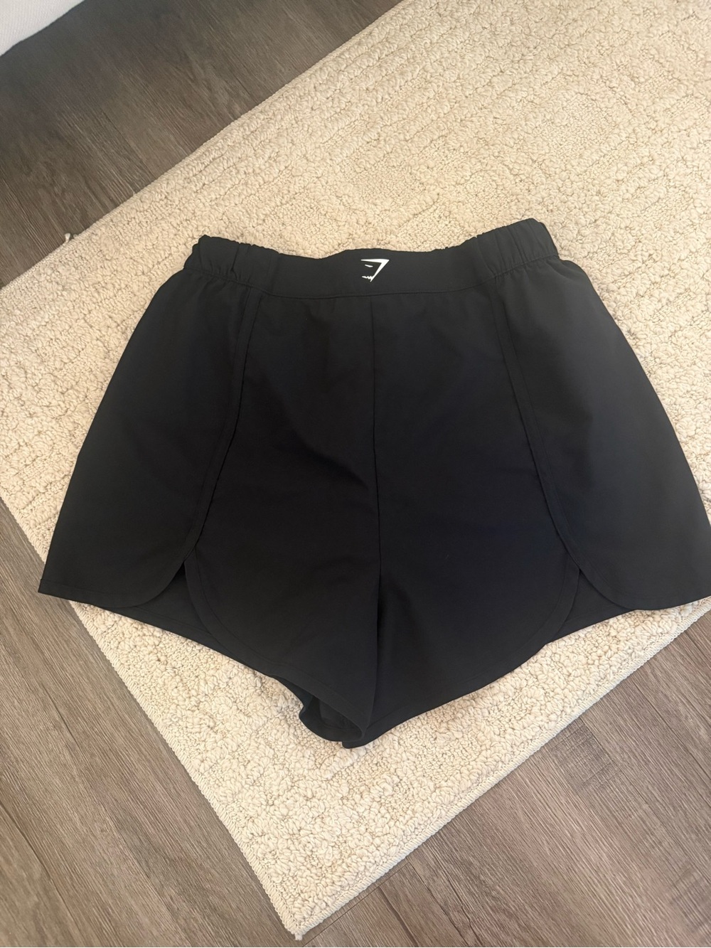 Gymshark Black Women's Athletic Overlay Shorts - Picture 3 of 4